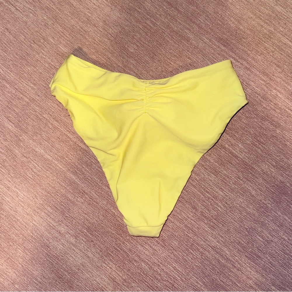 Montce Paula Tie-Up Yellow Pastel Bikini Bottom - Picture 4 of 6